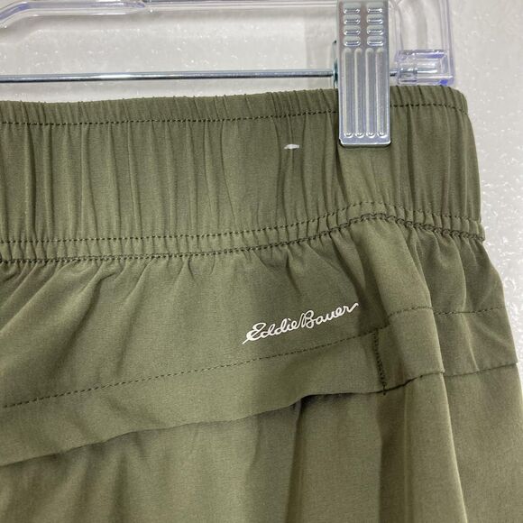 Eddie Bauer Pants Womens Medium Olive Departure Ankle Pull On Stretch Travel - Picture 12 of 16